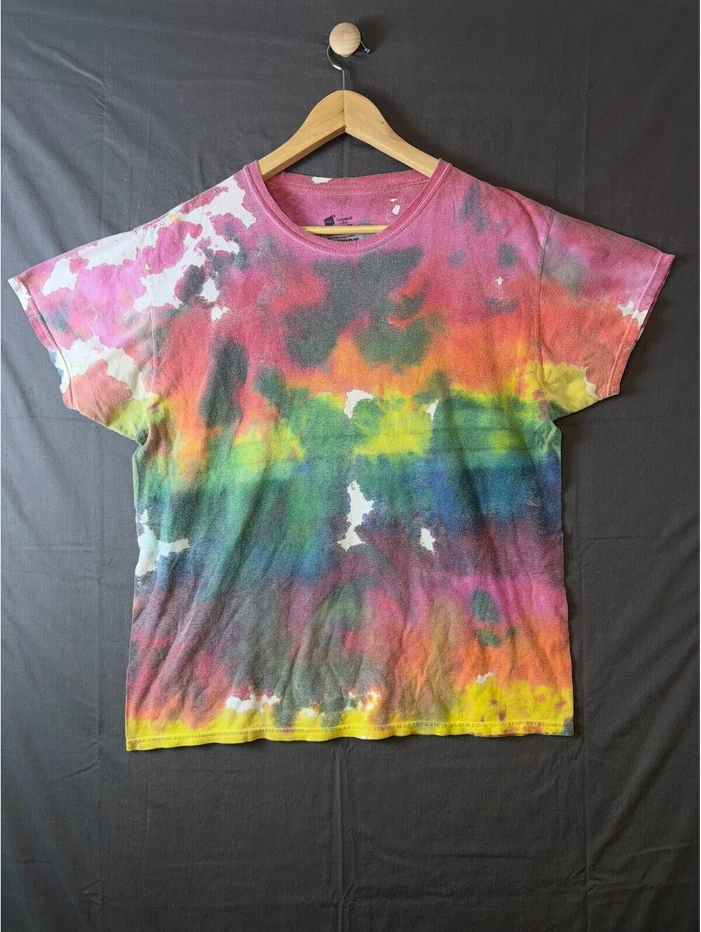 Hanes Tie‑Dye T‑Shirt L Multicolor 100% Cotton Handmade Style Tee